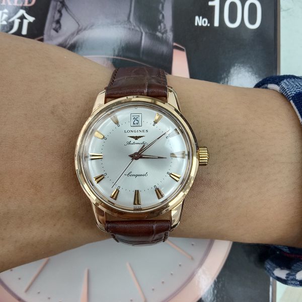 雲林流當手錶拍賣 原裝 LONGINES 浪琴 18K 玫瑰金 自動 男錶 喜歡價可議 ZR525