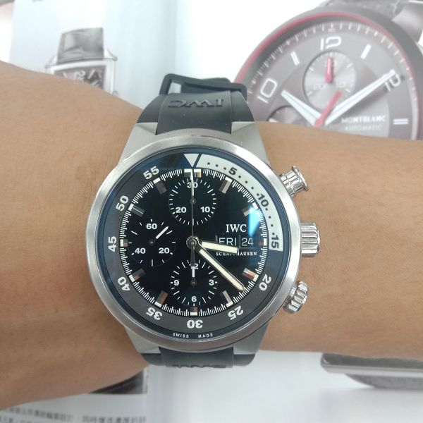 雲林流當手錶拍賣 IWC 萬國 Aquatimer Chronograph 海洋計時 自動 男錶 9成5新 ZR543